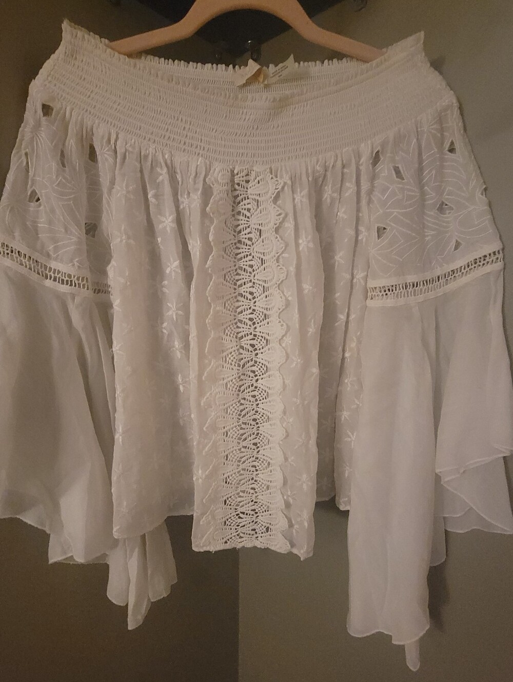 "Rosalia" Eyelet Off-the-Shoulder Top By RAMY BROOK